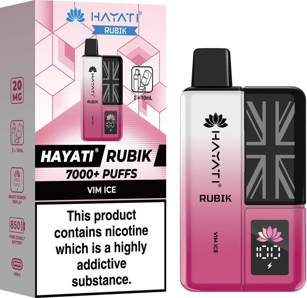 Hayati Rubik 7000 Vape Kit Box of 5 Vim Ice