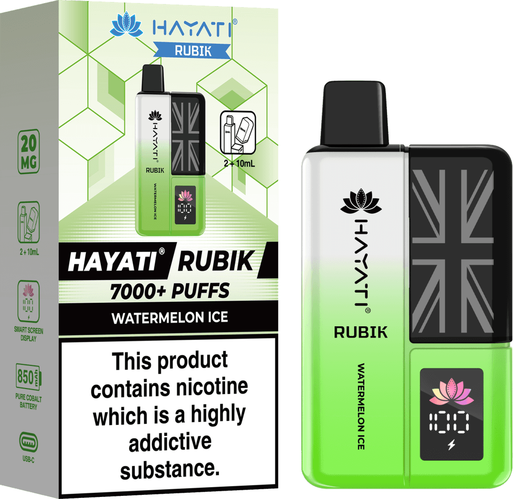 Hayati Rubik 7000 Vape Kit Box of 5 Watermelon Ice