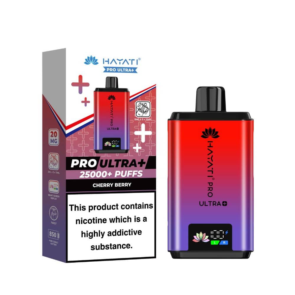 Hayati Pro Ultra Plus 25k Vape Kit Box of 5 Cherry Berry