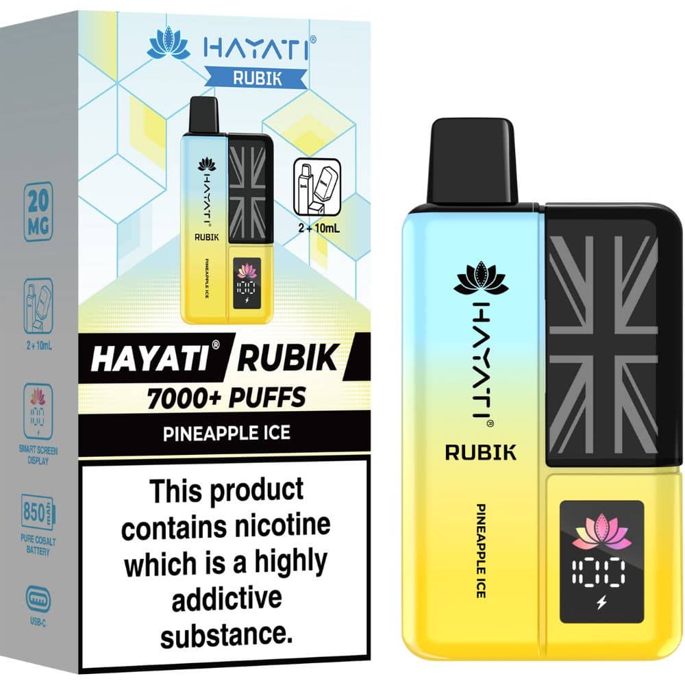 Hayati Rubik 7000 Vape Kit Box of 5 Pineapple Ice