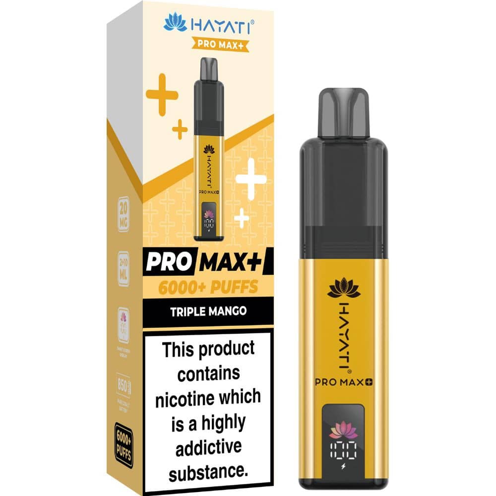 Hayati Pro Max Plus 6000 Vape Kit Box of 5 Triple Mango