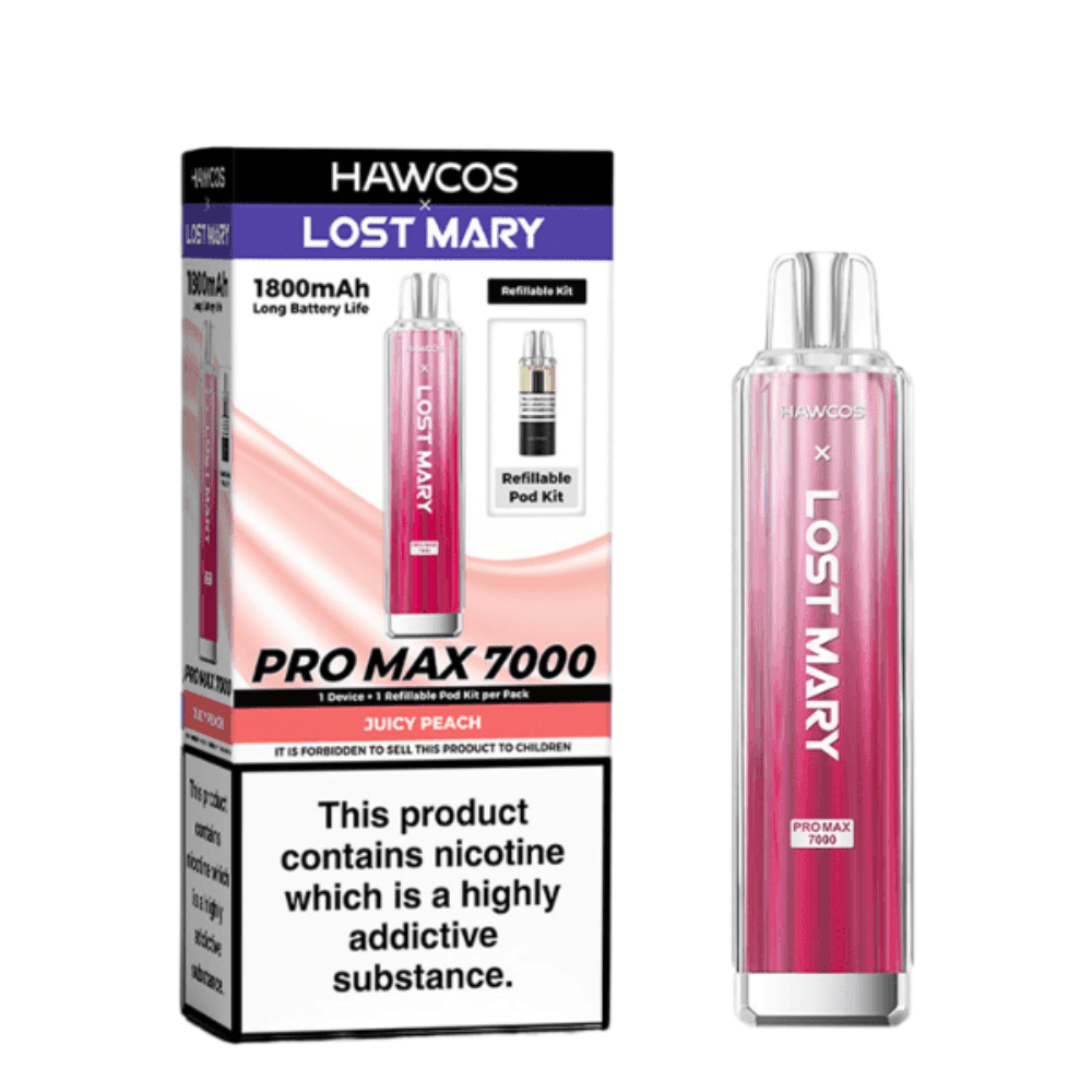 Hawcos x Lost Mary Pro Max 7000 Box of 10 Juicy Peach
