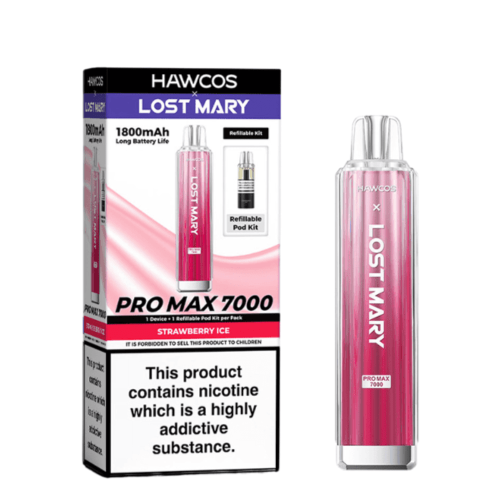 Hawcos x Lost Mary Pro Max 7000 Box of 10 Strawberry Ice