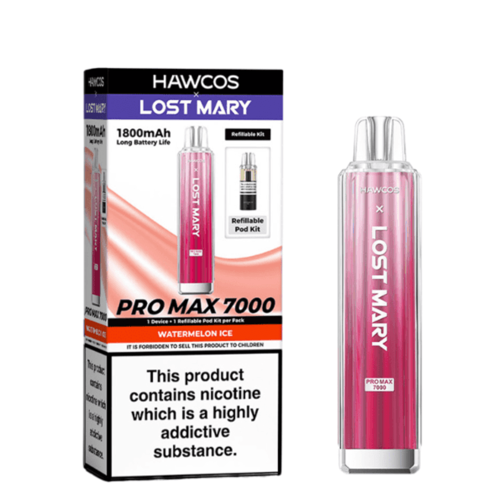 Hawcos x Lost Mary Pro Max 7000 Box of 10 Watermelon Ice