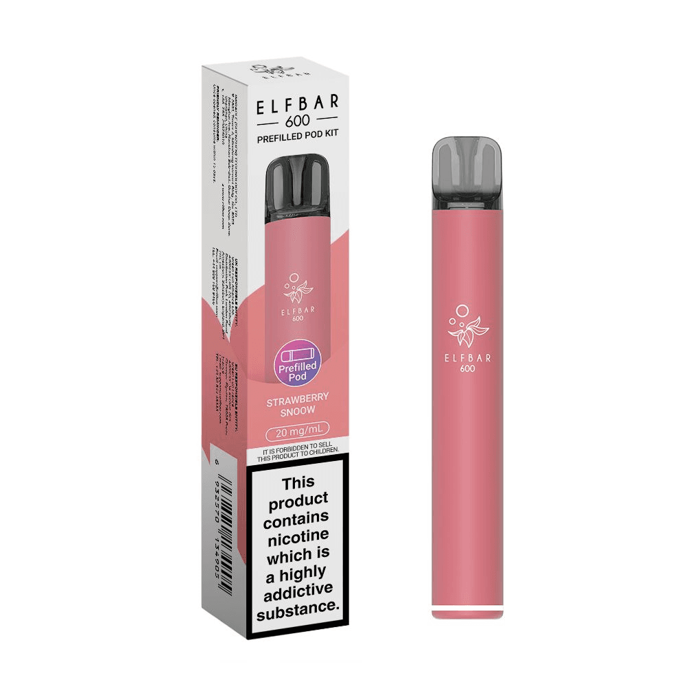 Ske Crystal Original 600 Vape Kit Box of 10 Strawberry Ice