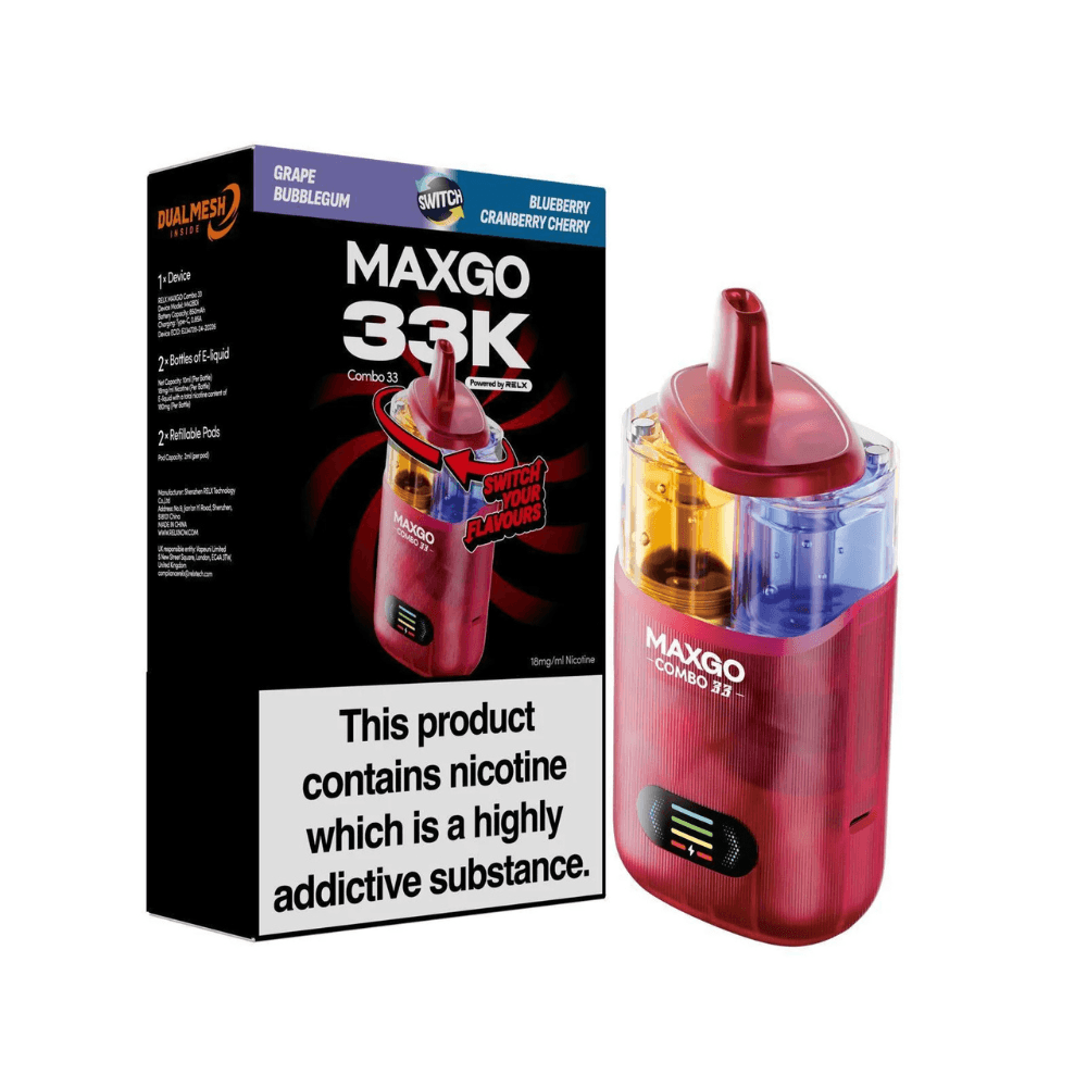 Maxgo 33k Prefilled Vape Kit Box of 3