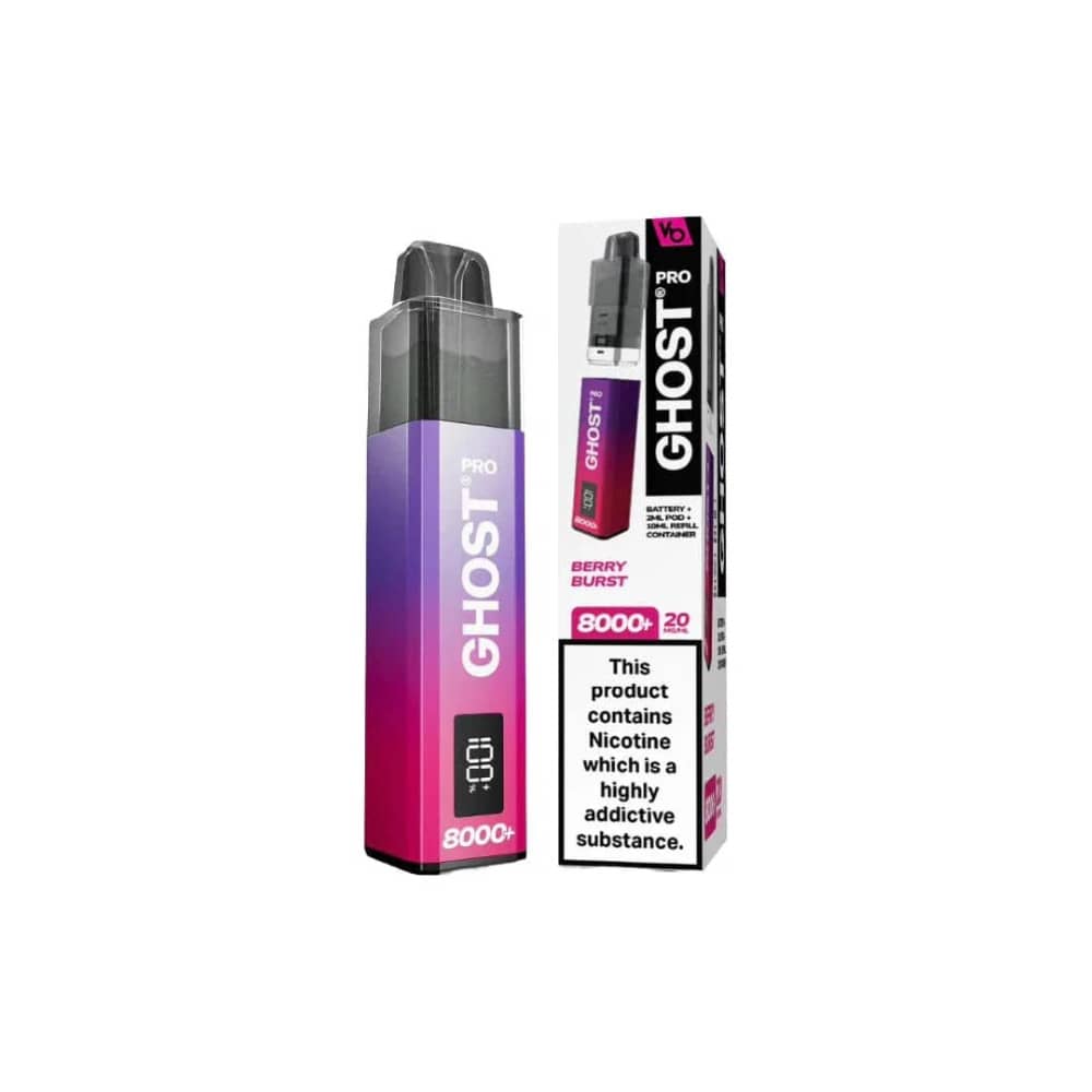 Ghost Pro 8000 Prefilled Vape Kit Box of 5 Berry Burst