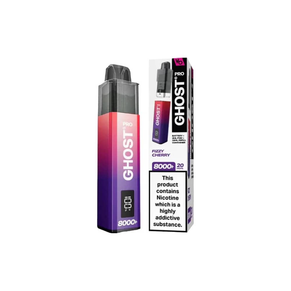 Ghost Pro 8000 Prefilled Vape Kit Box of 5 Fizzy Cherry