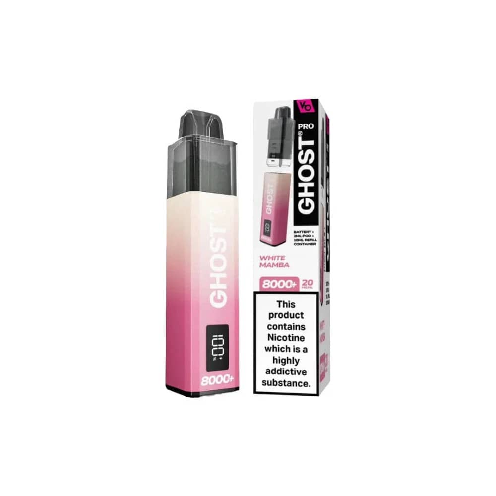 Ghost Pro 8000 Prefilled Vape Kit Box of 5 White Mamba
