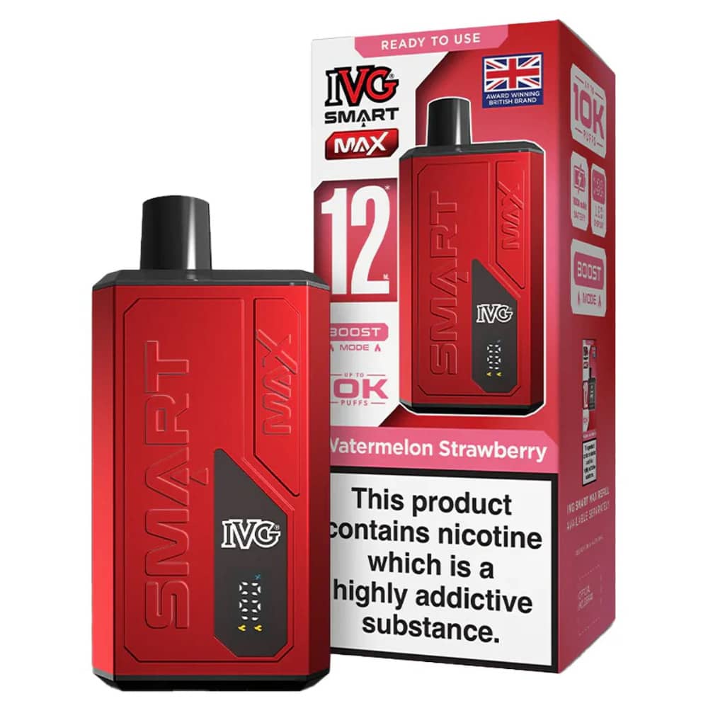 IVG Smart Max 10k Vape Kit Box of 5 Watermelon Strawberry