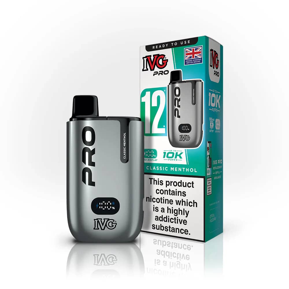 IVG Pro 10k Vape Kit Box of 5 Classic Menthol