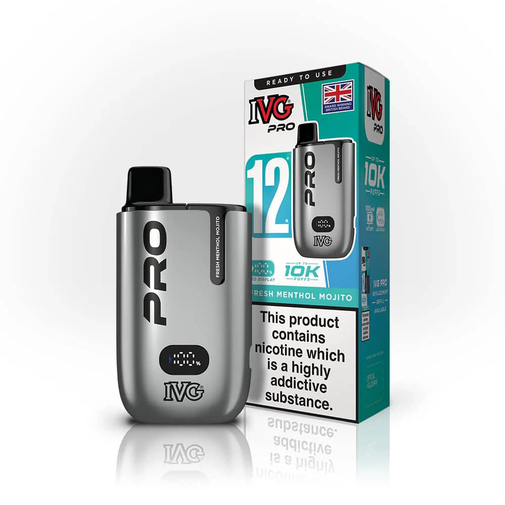 IVG Pro 10k Vape Kit Box of 5 Fresh Menthol Mojito