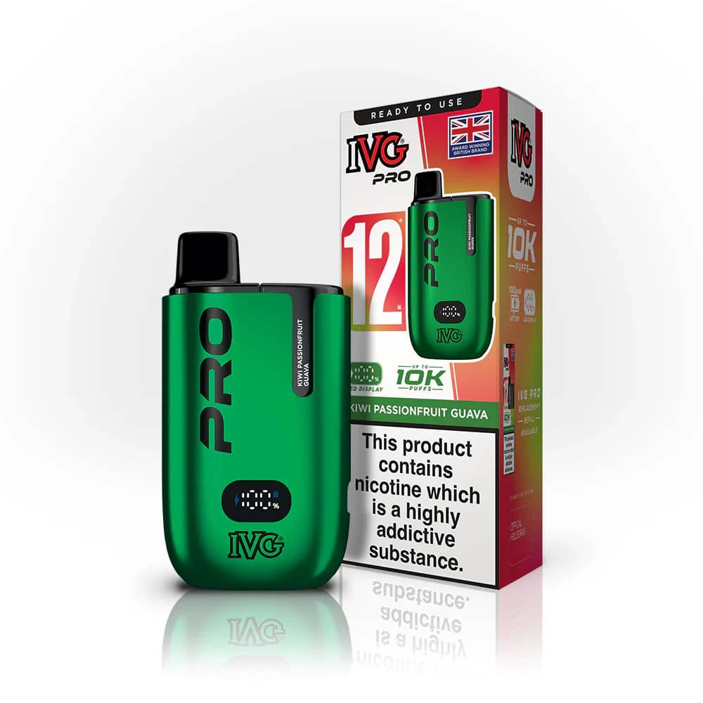 IVG Pro 10k Vape Kit Box of 5 Kiwi Passionfruit Guava