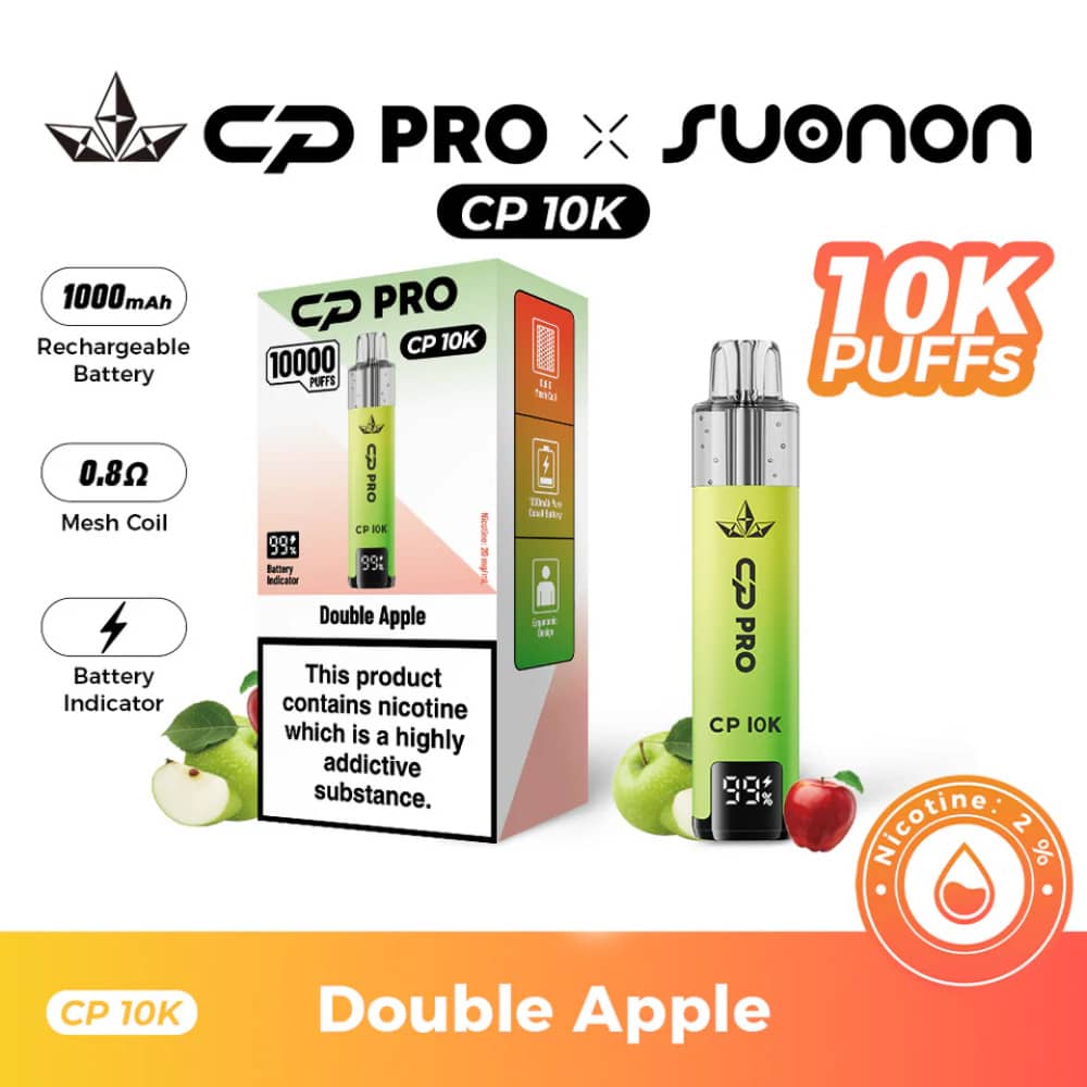 Crystal Pro CP 10k Vape Kit Box of 5 Double Apple