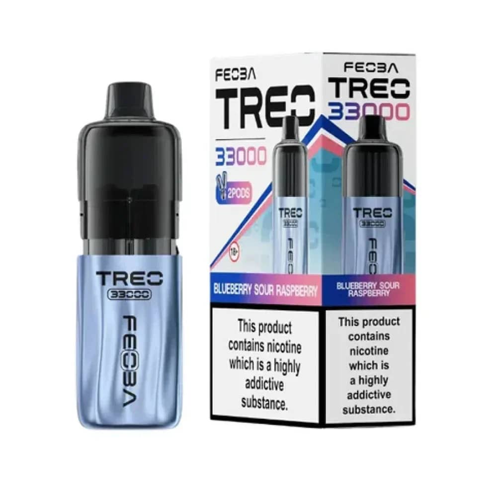 Feoba Treo 33k Prefilled Vape it Box of 5 Blueberry Sour Raspberry