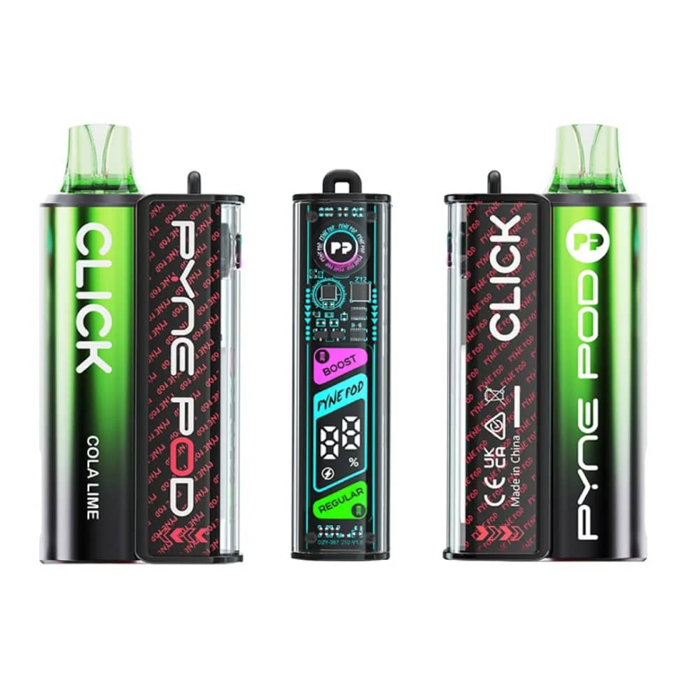 Pyne Pod Click 10k Vape Kit Box of 5 Cola Lime