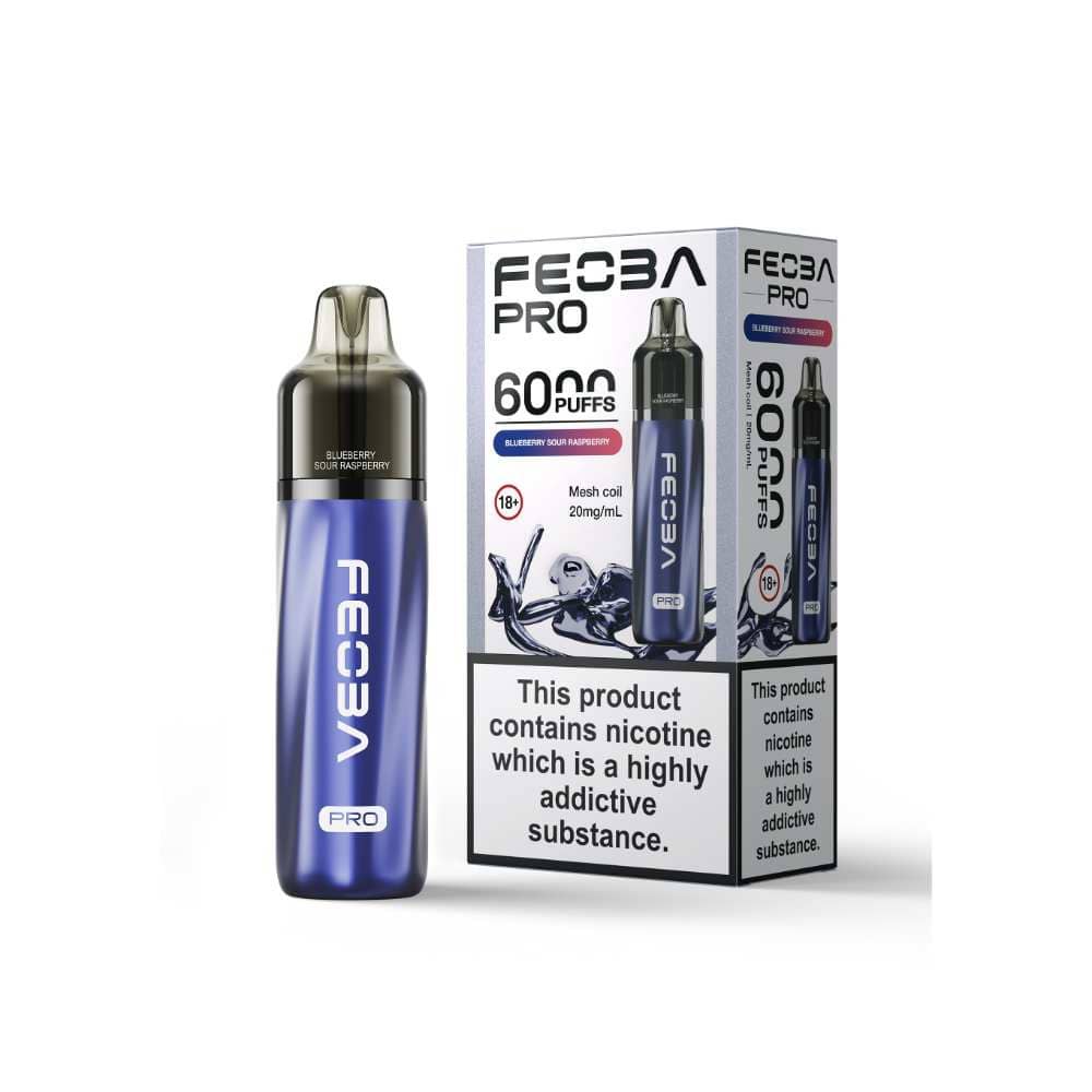 Feoba Pro Plus 6000 Vape Kit Box of 5 Blueberry Sour Raspberry