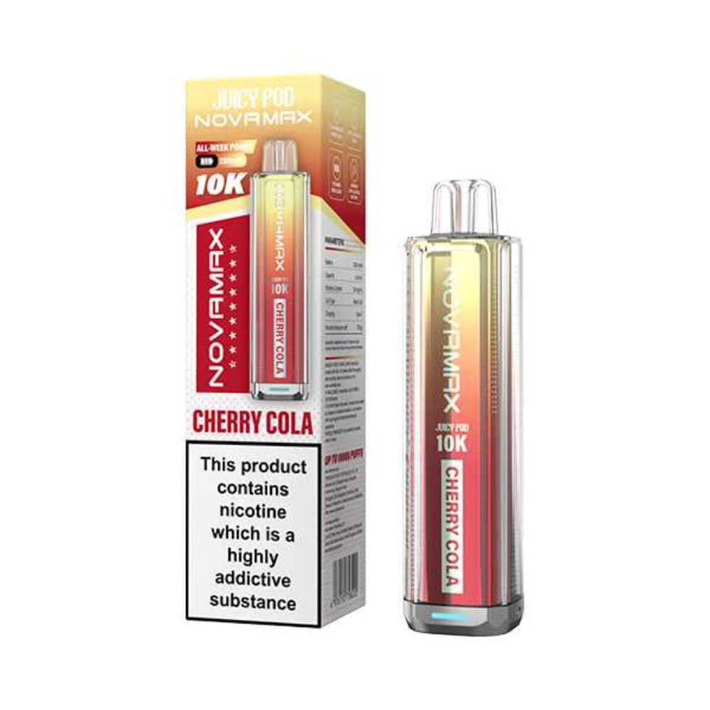 Juicypod Novamax 10k Vape Kit Box of 5 Cherry Cola