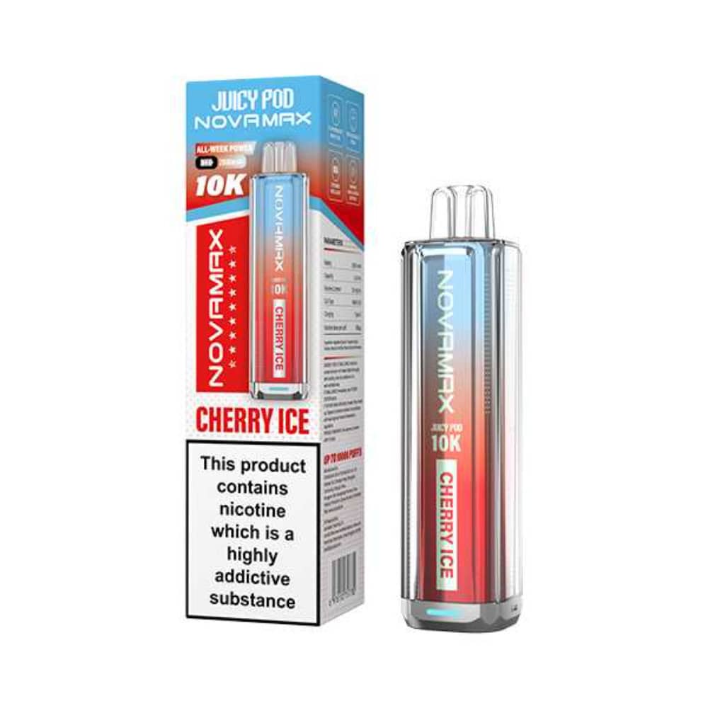 Juicypod Novamax 10k Vape Kit Box of 5 Cherry Ice