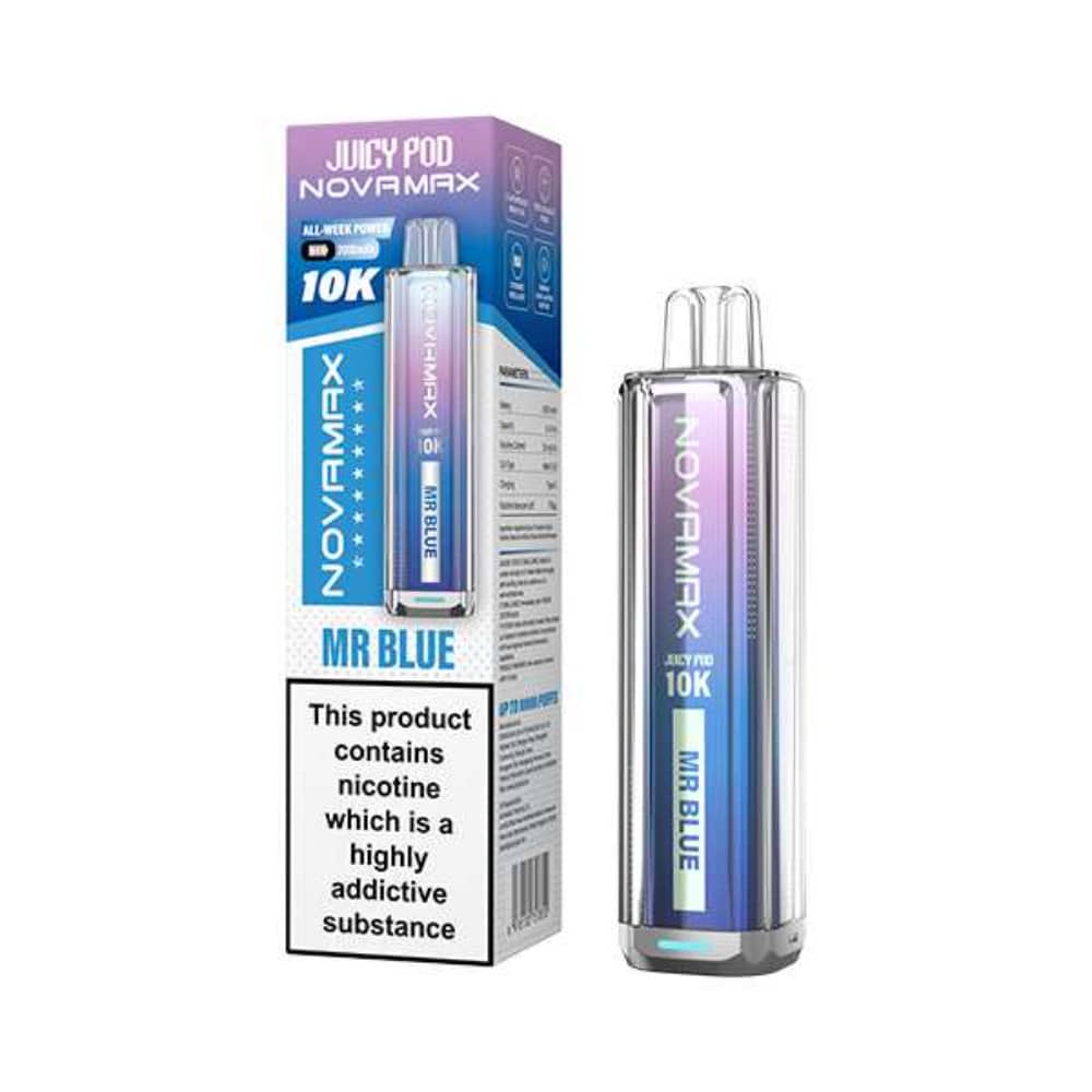 Juicypod Novamax 10k Vape Kit Box of 5 Mr Blue