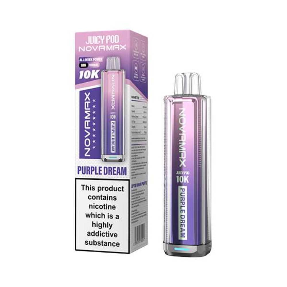 Juicypod Novamax 10k Vape Kit Box of 5 Purple Dream