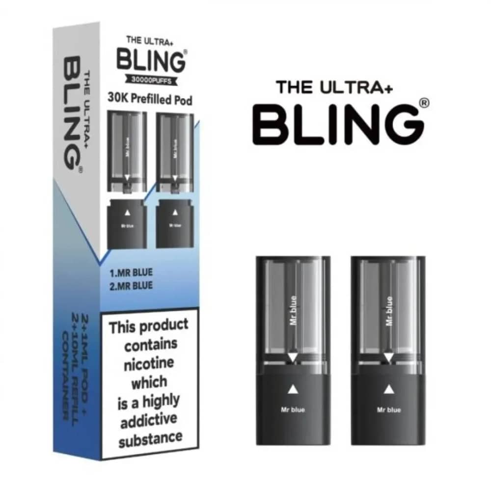 The Crystal Bling Ultra Plus 30k Pods Pack of 5 Mr Blue