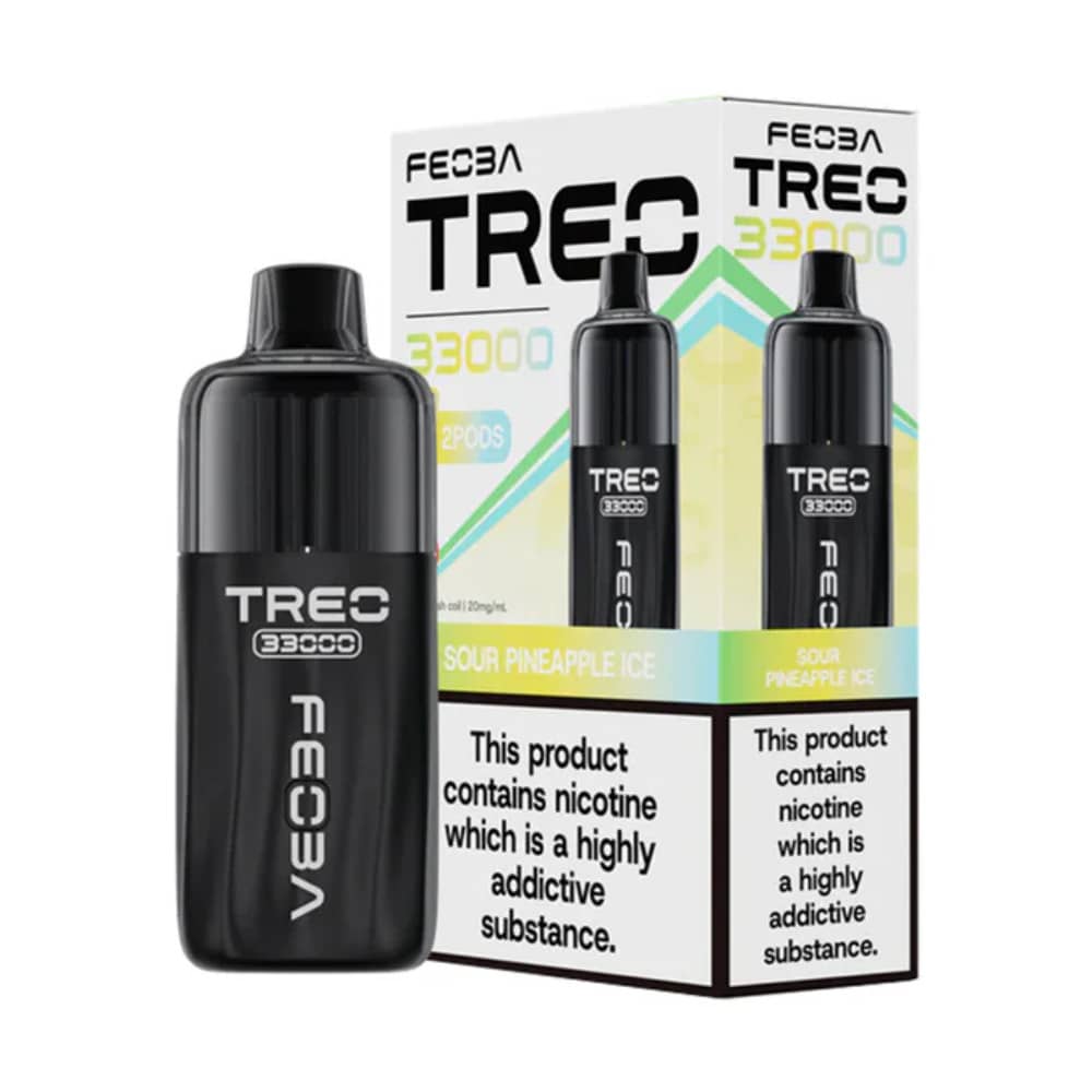 Feoba Treo 33k Prefilled Vape it Box of 5 Sour Pineapple Ice