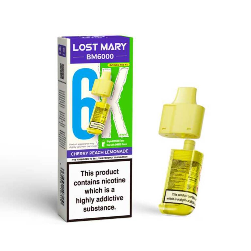 Lost Mary Bm6000 Pods Pack of 5 Cherry Peach Lemonade