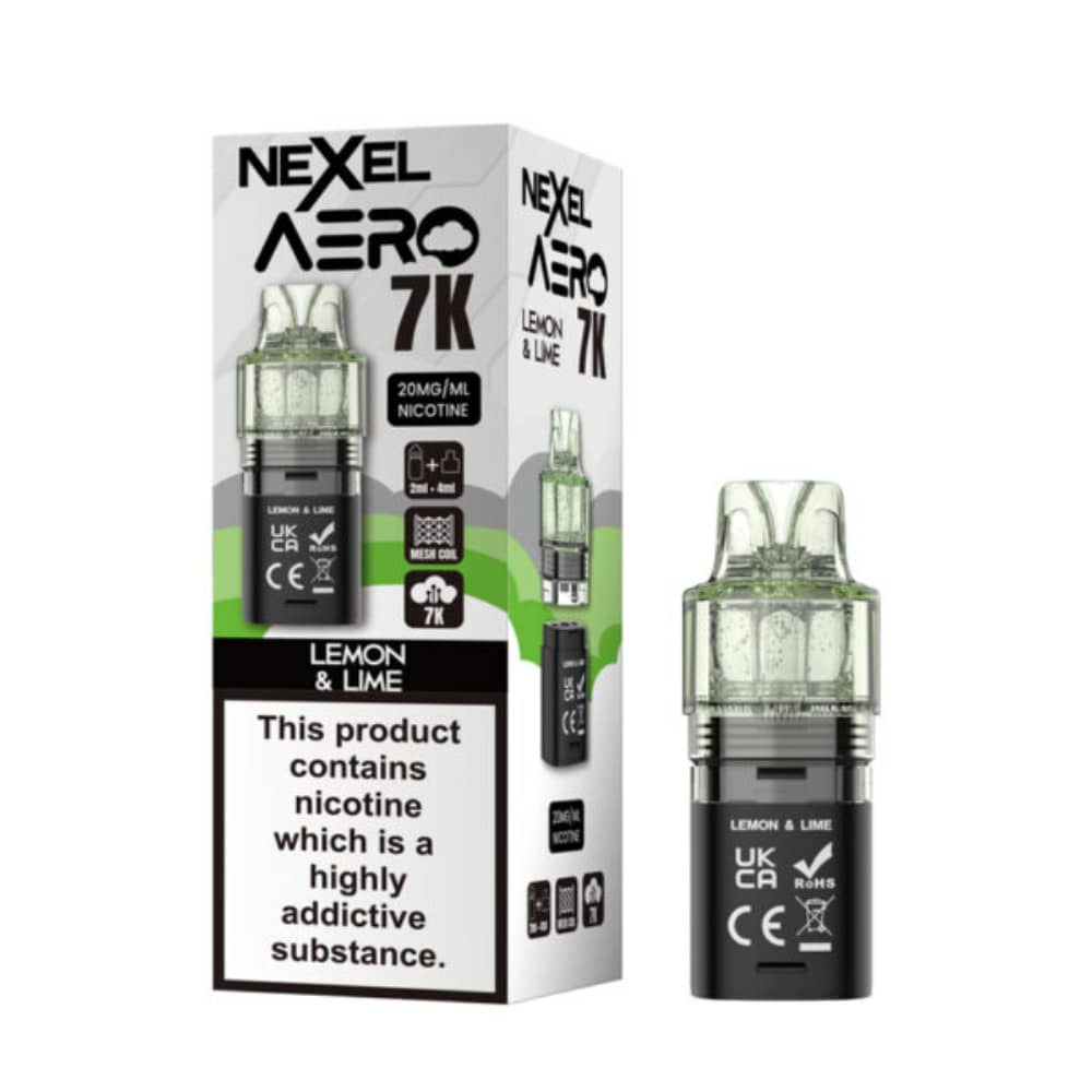 Nexel Aero 7k Prefilled Pods Pack of 10 Lemon Lime