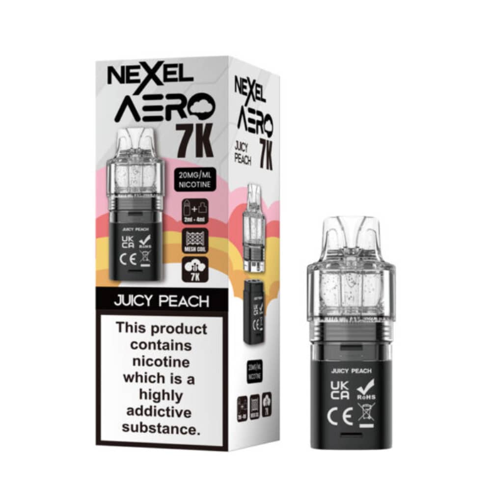 Nexel Aero 7k Prefilled Pods Pack of 10 Juicy Peach
