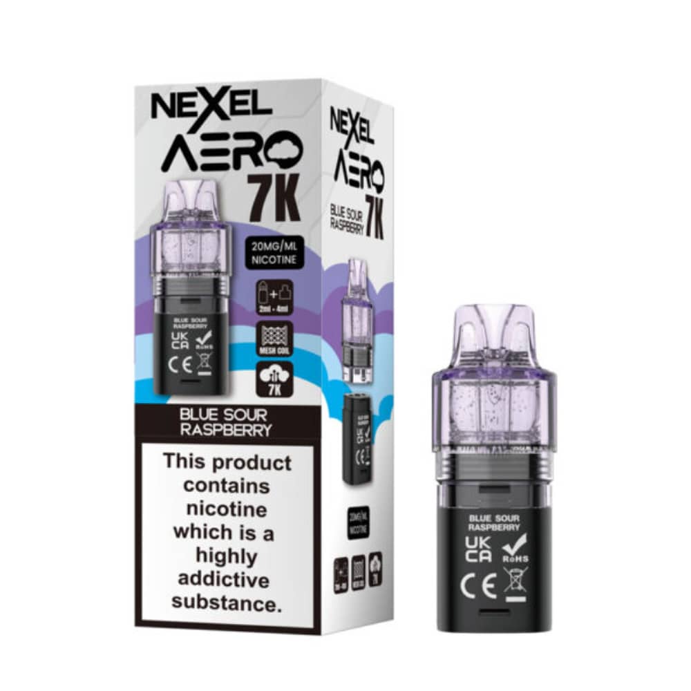 Nexel Aero 7k Prefilled Pods Pack of 10 Blue Sour Raspberry
