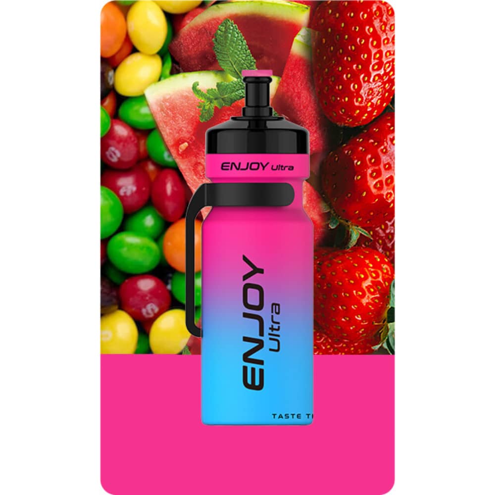 Enjoy Ultra 9000 Vape Kit Box of 10 Strawberry Watermelon Bubblegum