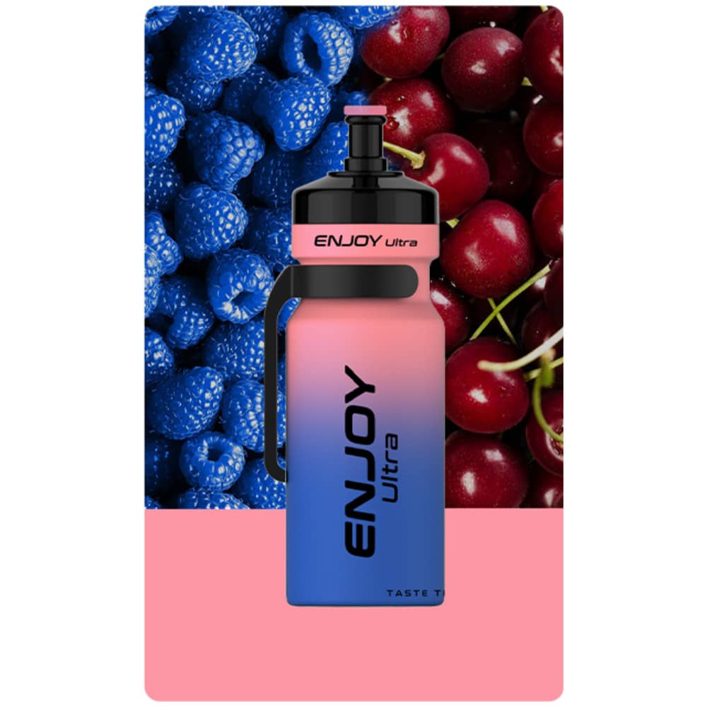 Enjoy Ultra 9000 Vape Kit Box of 10 Blue Razz Cherry
