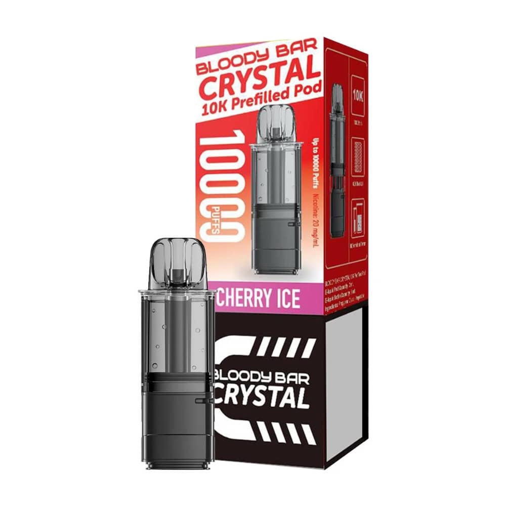 Bloody Bar Crystal 10k Pods Pack of 5 Cherry Ice