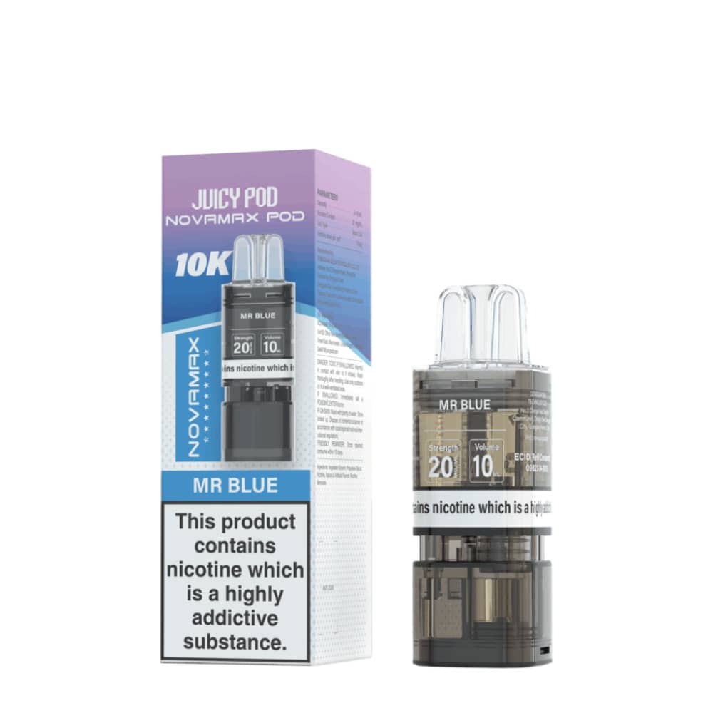 Juicy Pod Novamax 10K Pods Pack of 10 Mr Blue