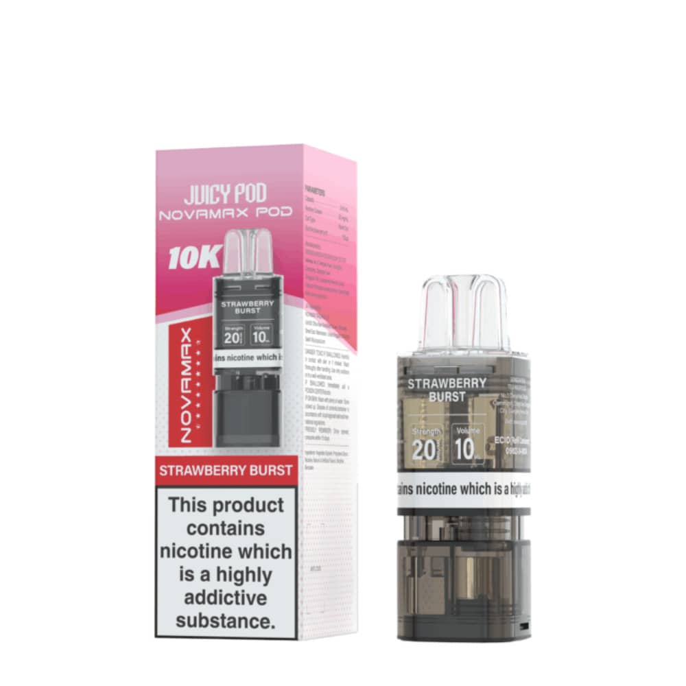 Juicy Pod Novamax 10K Pods Pack of 10 Strawberry Burst