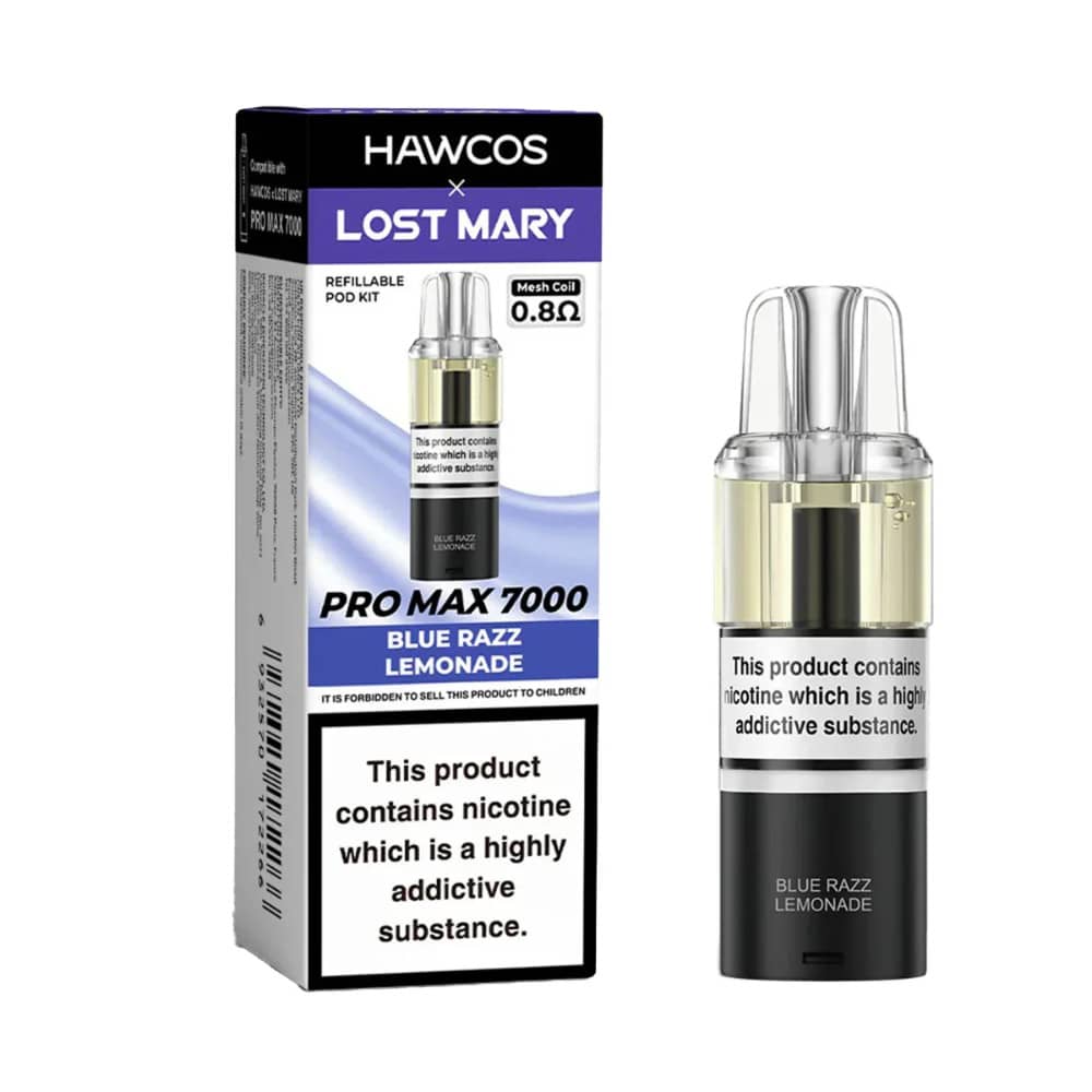 Lost Mary Hawcos Pro Max 7000 Pods Pack of 5 Blue Razz Lemonade