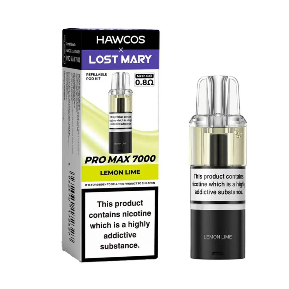Lost Mary Hawcos Pro Max 7000 Pods Pack of 5 Lemon Lime