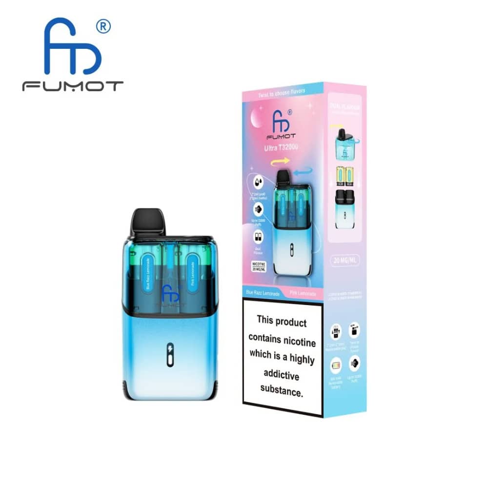RandM Fumot Ultra T32000 Vape Kit Box of 5 Blue Razz Lemonade / Pink Lemonade