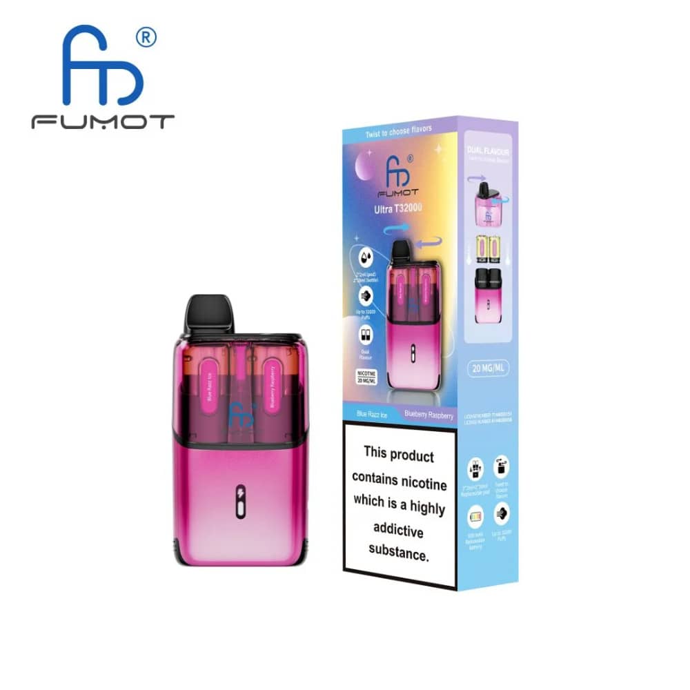 RandM Fumot Ultra T32000 Vape Kit Box of 5 Blue Razz Ice / Blueberry Raspberry