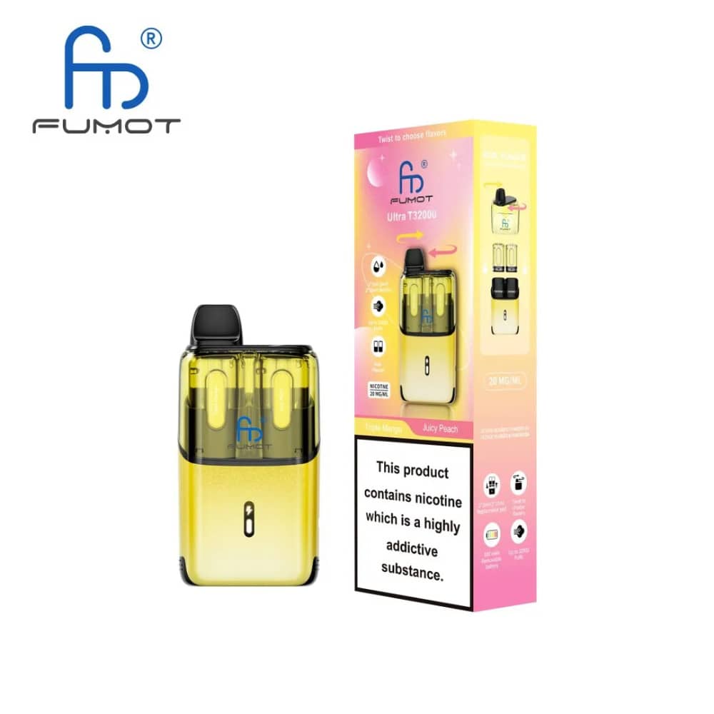 RandM Fumot Ultra T32000 Vape Kit Box of 5 Triple Mango / Juicy Peach