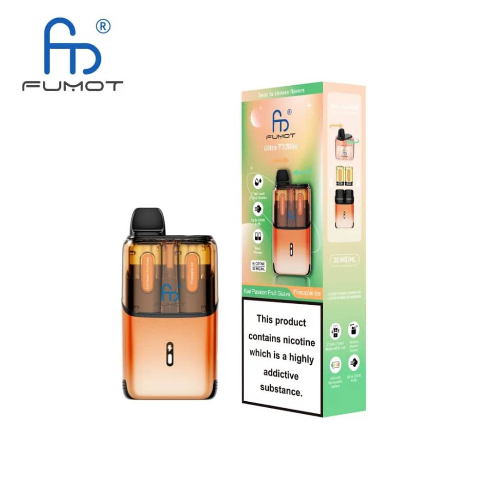 RandM Fumot Ultra T32000 Vape Kit Box of 5 Kiwi Passionfruit Guava / Pineapple Ice