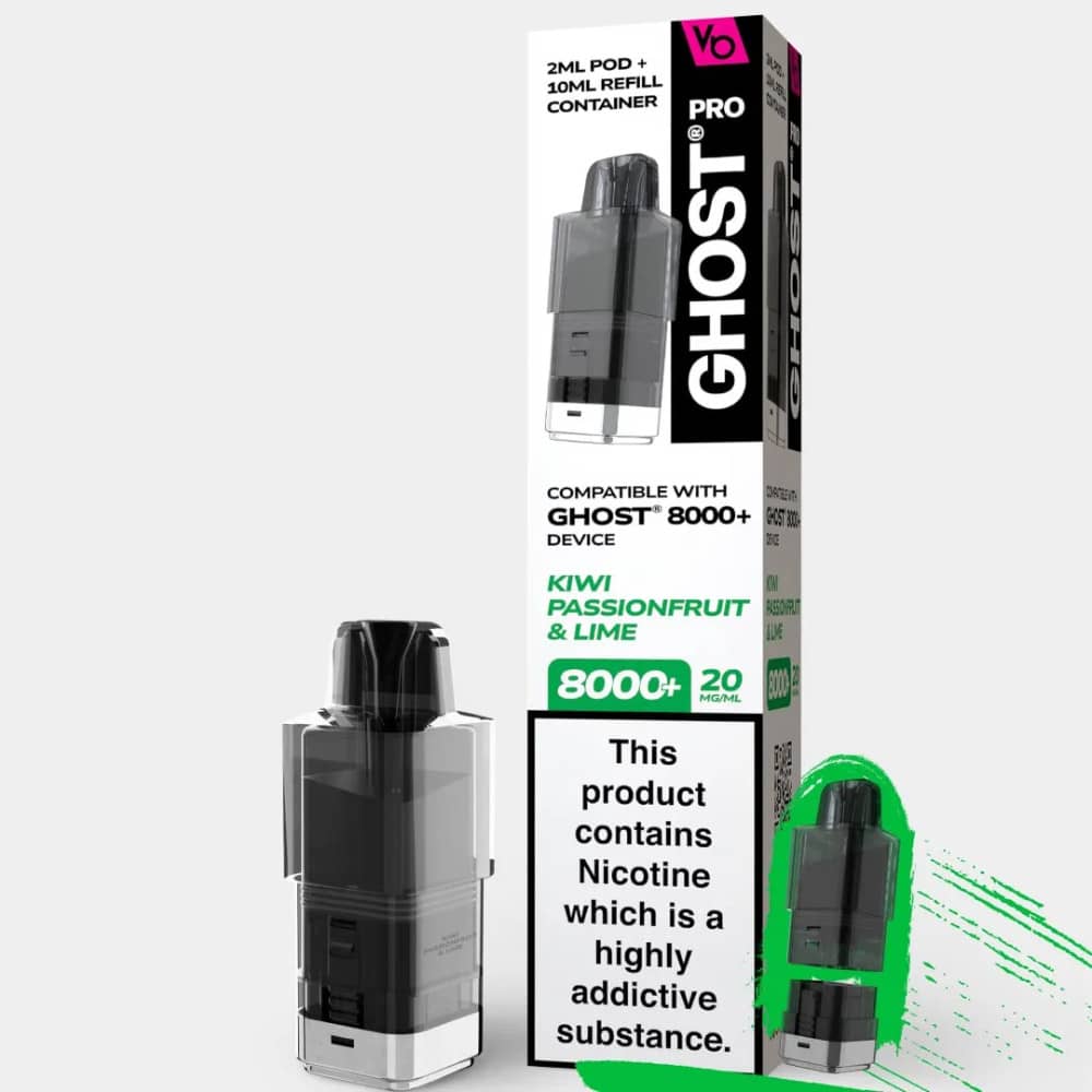 Ghost Pro 8000 Pods Pack of 5 Kiwi Passionfruit & Lime