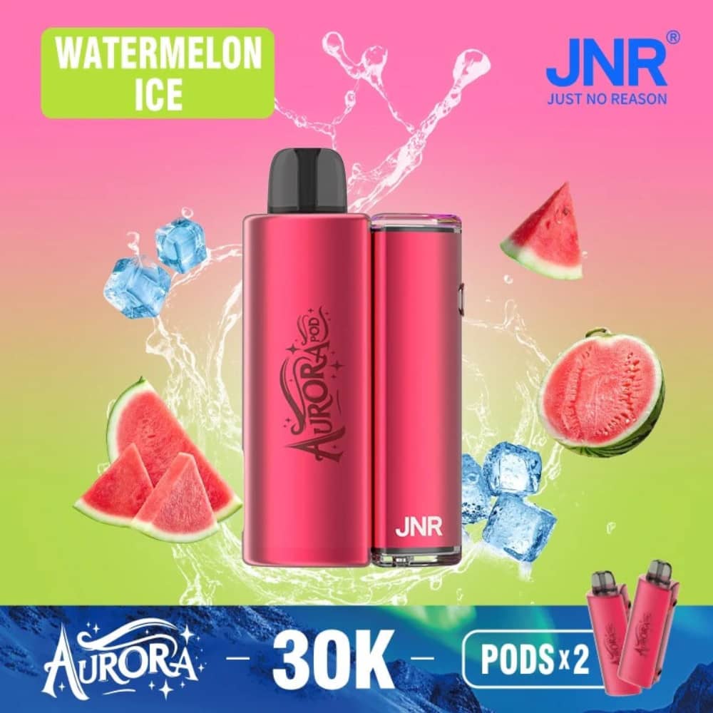 JNR Aurora 30k Prefilled Vape Kit Box of 5 Watermelon Ice