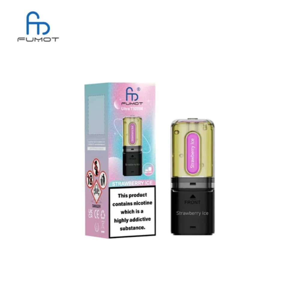 RandM Fumot T32000 Ultra Pods Pack of 5 Strawberry Ice