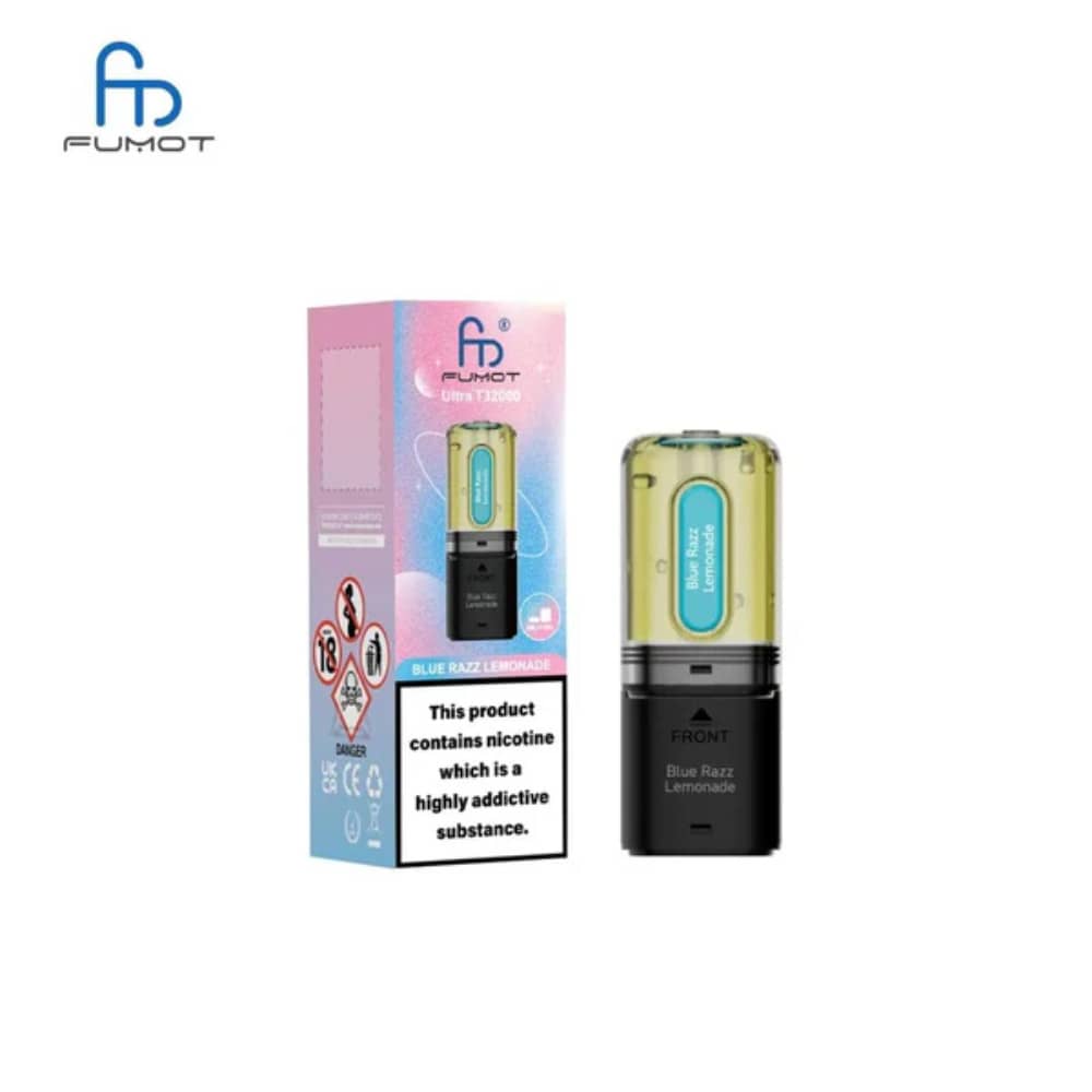RandM Fumot T32000 Ultra Pods Pack of 5 Blue Razz Lemonade