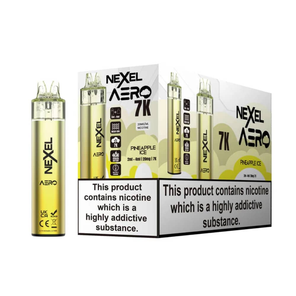 Nexel Aero 7k Prefilled Vape Kit Box of 5 Pineapple Ice