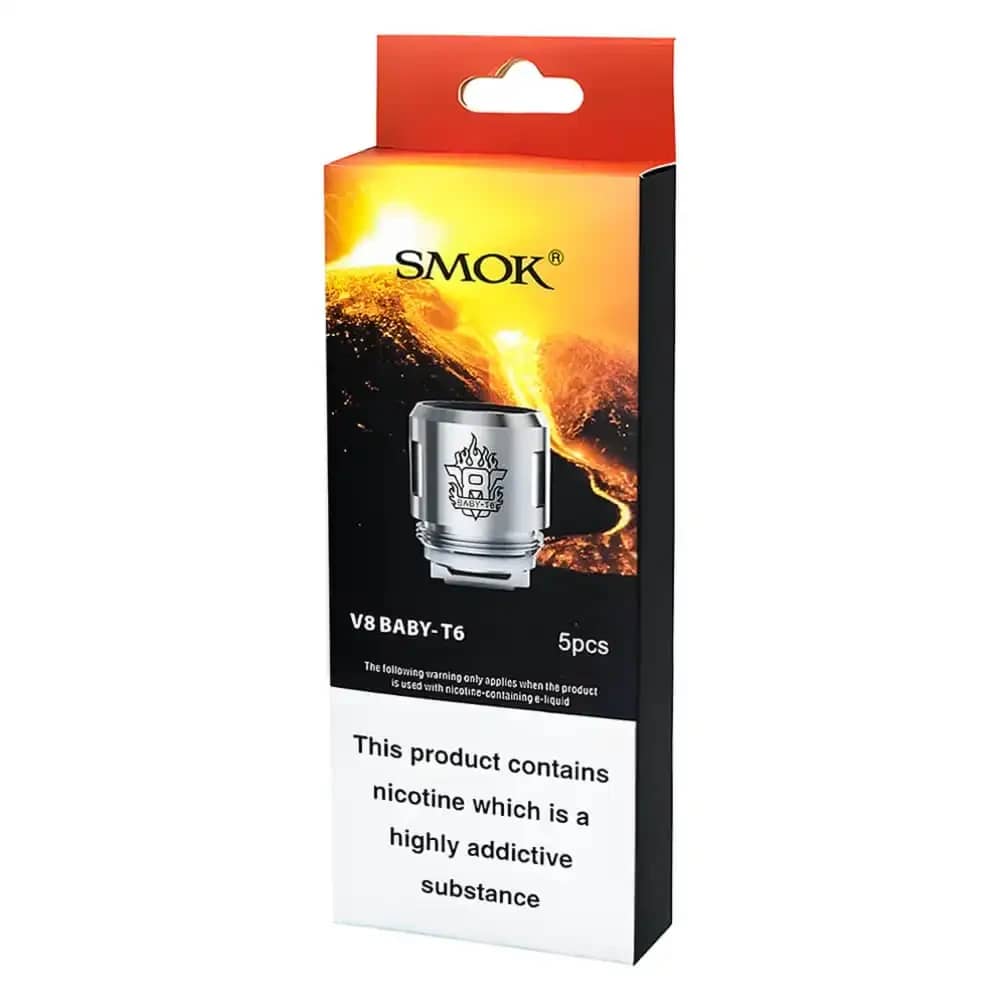 Smok V8 Baby Coils 5  Packs V2 Baby T6 0.2ohm