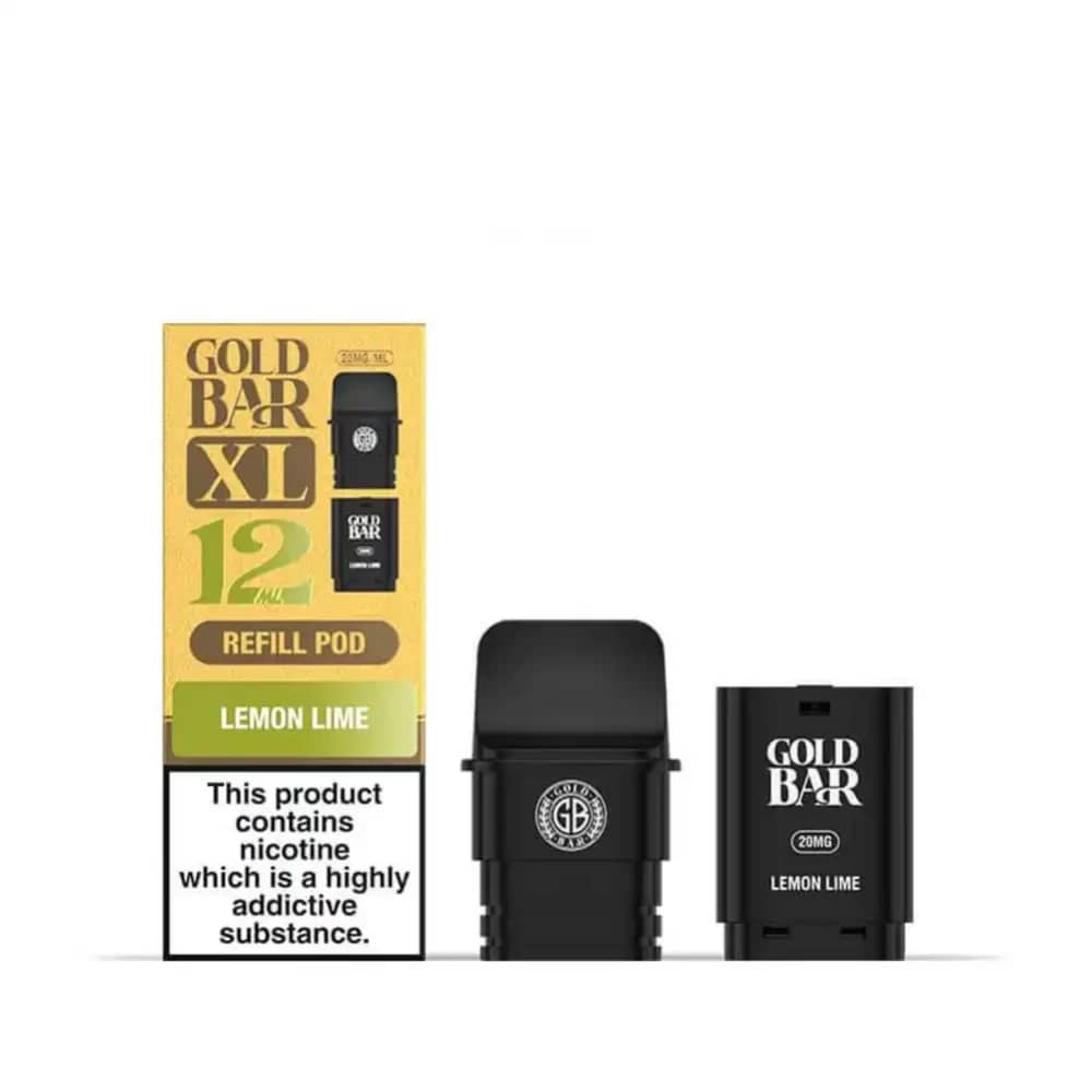 Gold Bar XL 10k Pods Pack of 5 Lemon Lime