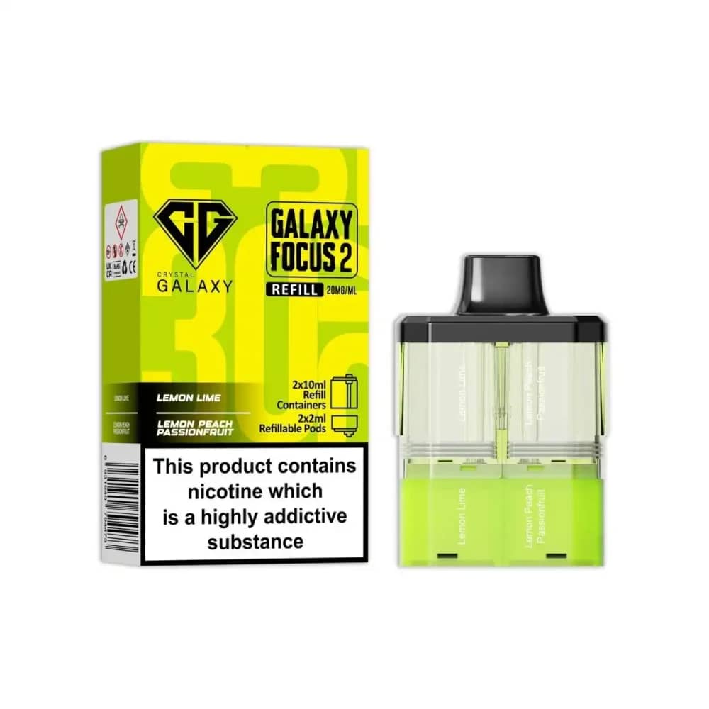 Crystal Galaxy Focus 6k Pods Pack of 5 Lemon Lime / Lemon Passion Fruit